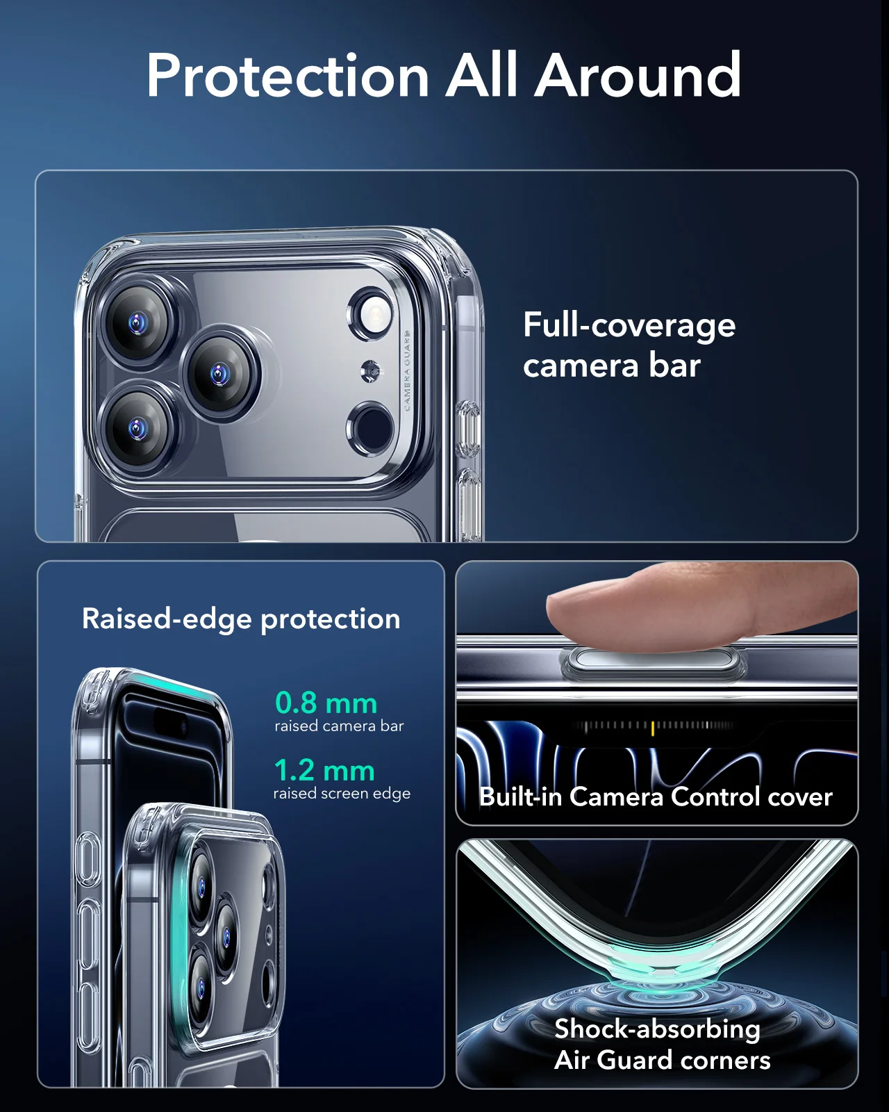 아이폰 17 프로 맥스 카메라 컨트롤용 ESR 및 아이폰 17&17 에어&16 프로 맥스&... - 2