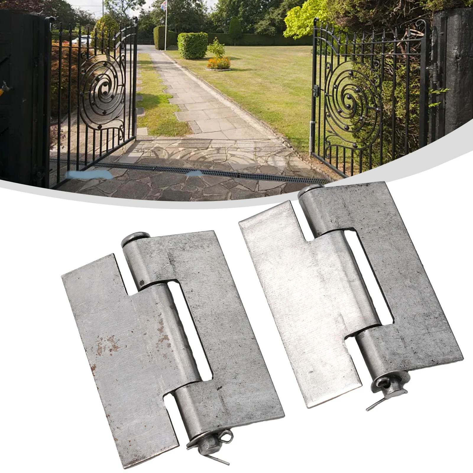 Сварная петля, петля для стыковой сварки, домашняя одежда, мебель, 2 шт., плоская стальная петля из тяжелого металла, серебра, практичная сварная петля