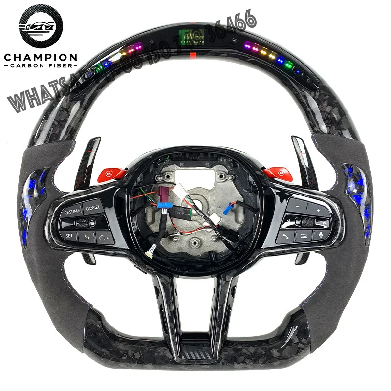 

For BMW G30 G20 G05 G08 G14 G15 G82 Sport Steering Wheel LED Forged Carbon Fiber Steering Wheel Shift Paddles Car Interior