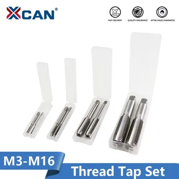 XCAN ด้ายชุดขวามือตรงขลุ่ย M3 M4 M5 M6 M7 M8 M10 M12 M14 M16 เมตริก 2pcs Threading เครื่องมือสกรูเจาะ