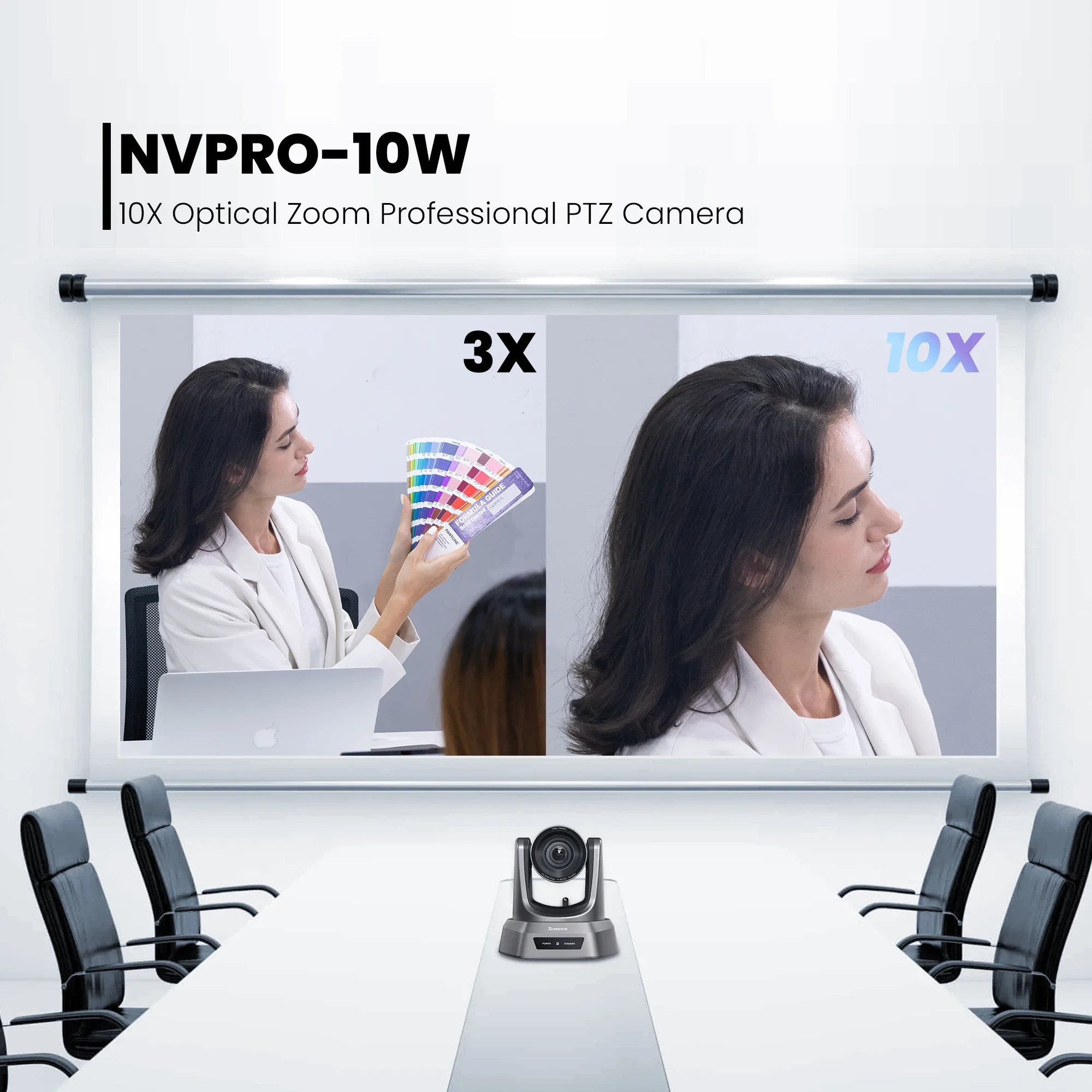 TEVO NV Series 10W 10x Optical Zoom USB3.0 PTZ Conferencing Camera 1080P Video Camera with Various Needs