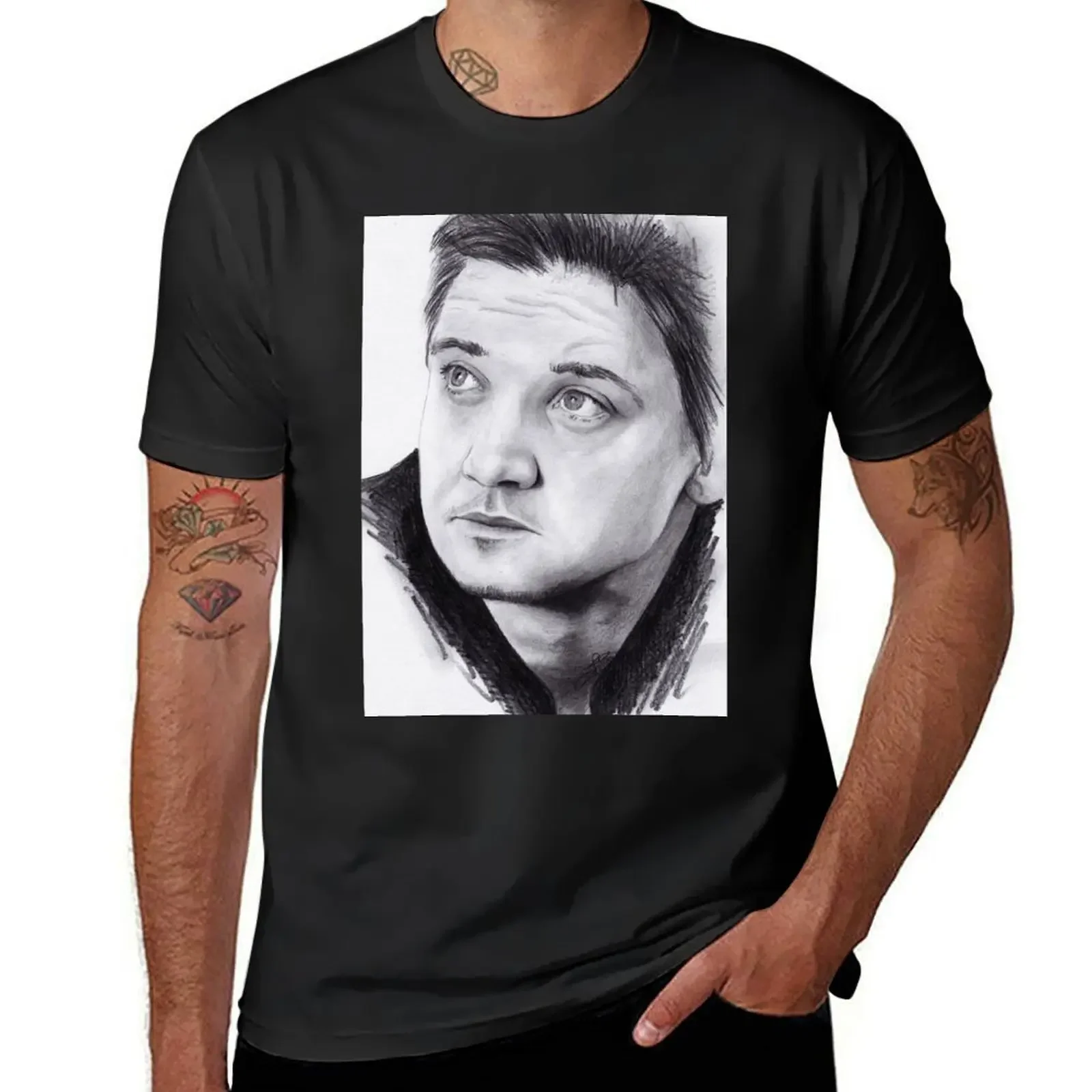 Jeremy Renner T-Shirt blanks designer shirts mens white t shirts