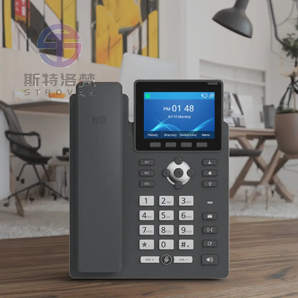 3.5 Inch Screen HD VOIP IP Phone 3 SIP Lines WIFI SIP Phone Support Call Conference Speed Dial Office Business IP Desk Phone
