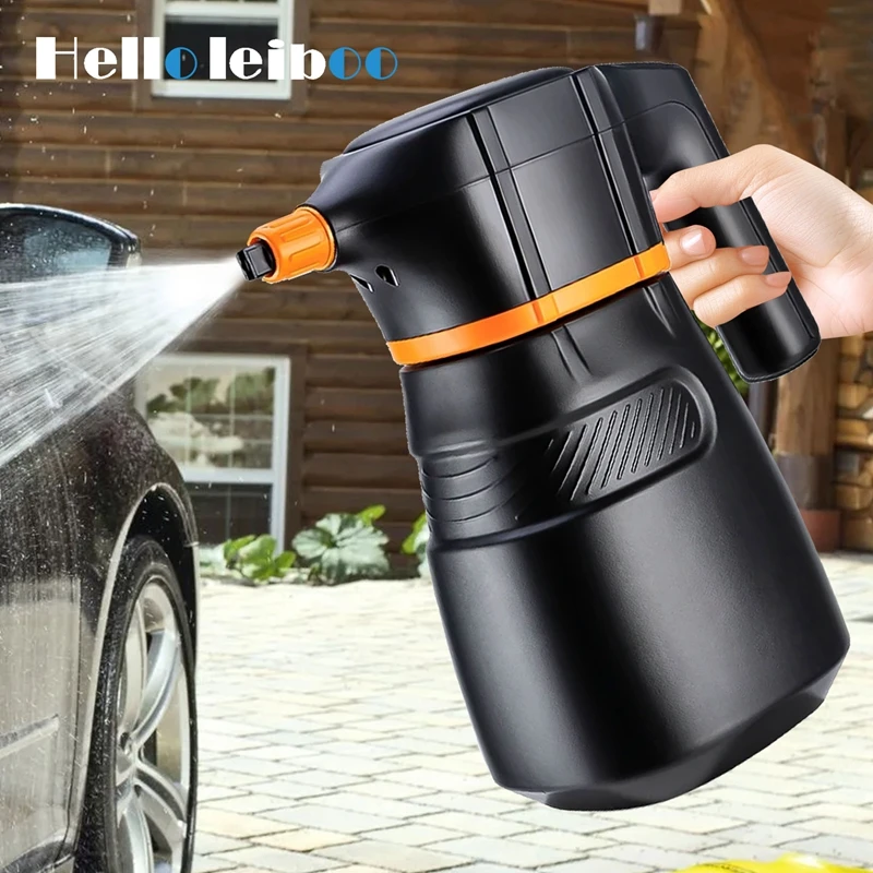 LEIBOO Electric Foam Sprayer Car Wash Clean Detailing Snow Cannon High Pressure Water Gun Battery Powered for Car Wash Foam Can