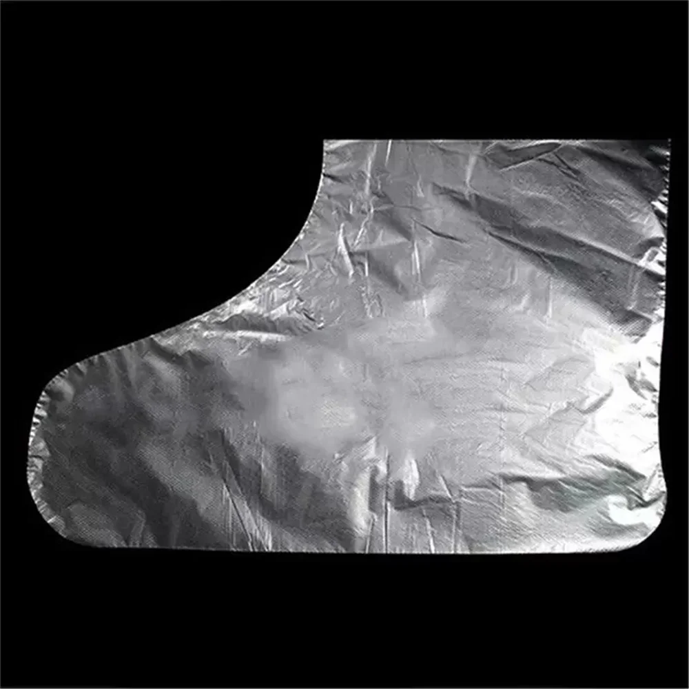 

50 bag/lot 100Pcs/Bag PE Plastic Disposable Foot Covers One-off Booties For Detox SPA Pedicure Prevent Infection Foot Care Tools