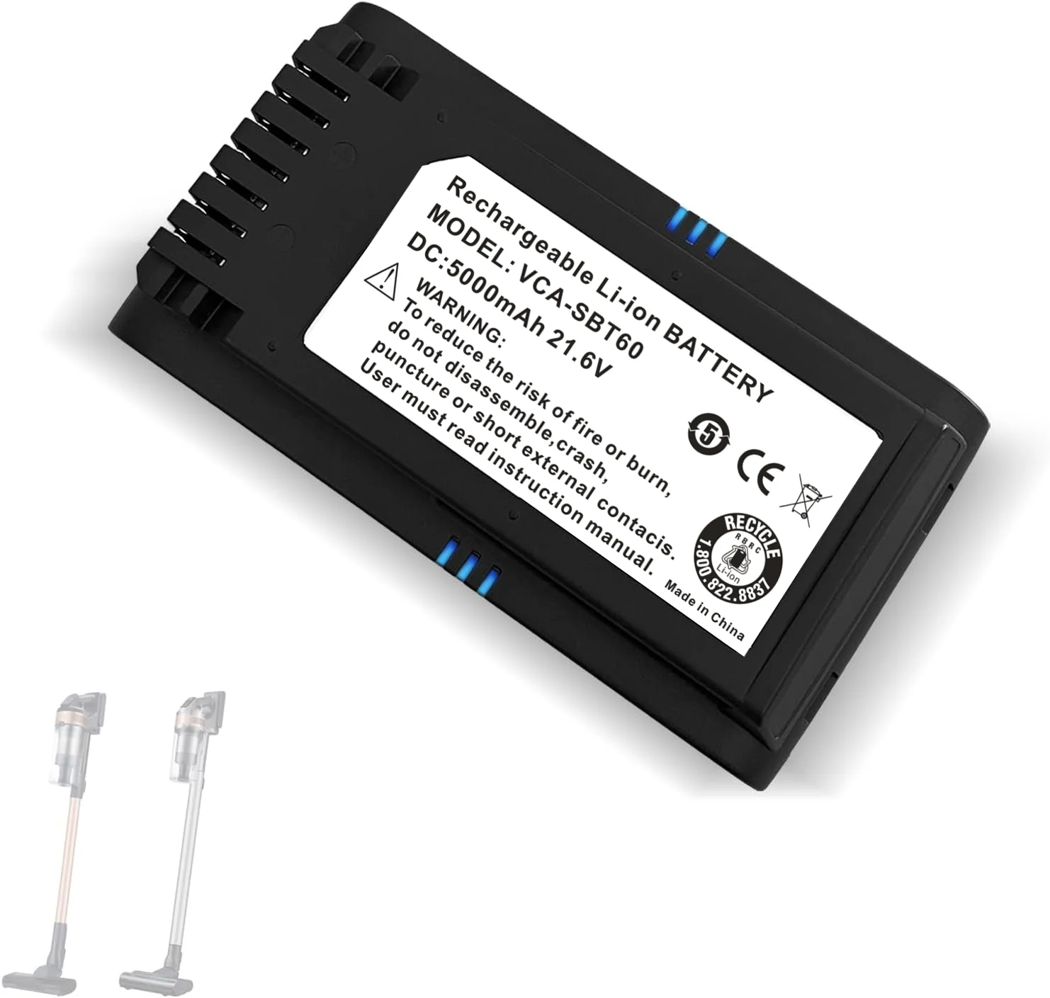 

21.6V 5000mAh Li-ion Battery VCA-SBT90 for Samsung JET75/JET90/JET75 Pet/JET90 Multi Vacuum Cleaner.