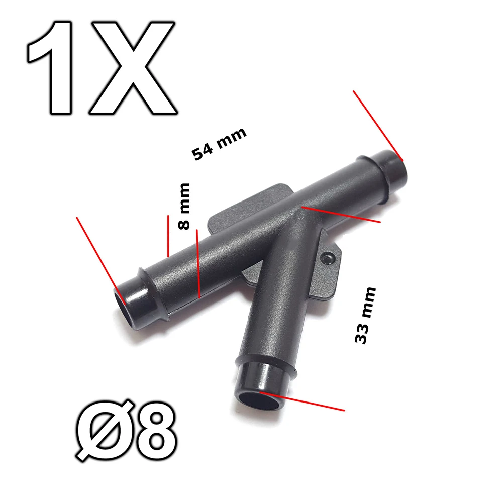 Part Connector 8 Mm Accessories Black For Air Fuel Water For Chrysler Joiner Pipe Practical Tube Connector Y-Type
