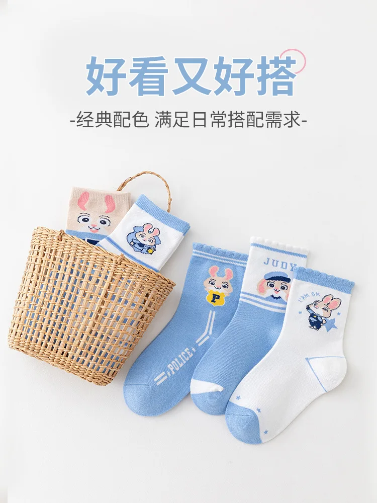 5 زوج ل Zootopia2 منتصف العجل الجوارب الدافئة ولطيف جديد وصول الاطفال الجوارب الفتيان والفتيات طالب جوارب رياضية هدية الكريسماس