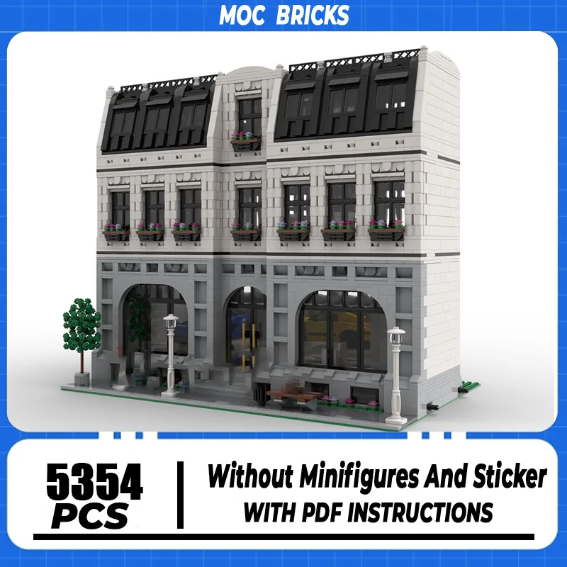 

CIty Street View Moc Building Blocks Роскошный автомобиль Dealership Модель Технология Кирпич DIY Сборка Классическая сцена Игрушка Праздничные подарки