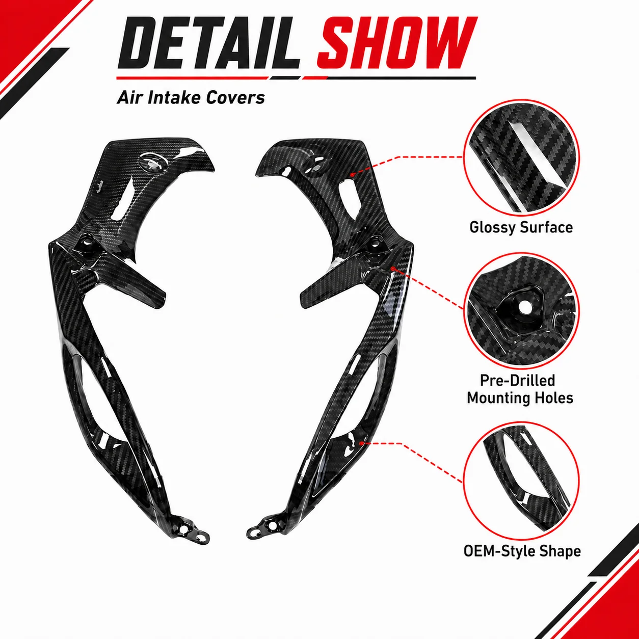 Fit For Suzuki GSX-R GSXR 1000 2005 2006 K5 K6 Carbon Fiber Color Air Intake Covers - view 2