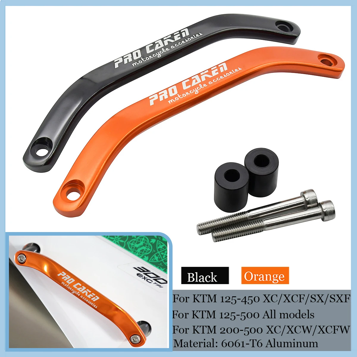 

Motorcycle Accessories Rear Grab Handle For KTM EXC EXCF XC XCW XCF XCFW SXF125 200 250 300 350 400 450 500 2012-2015 Aluminum