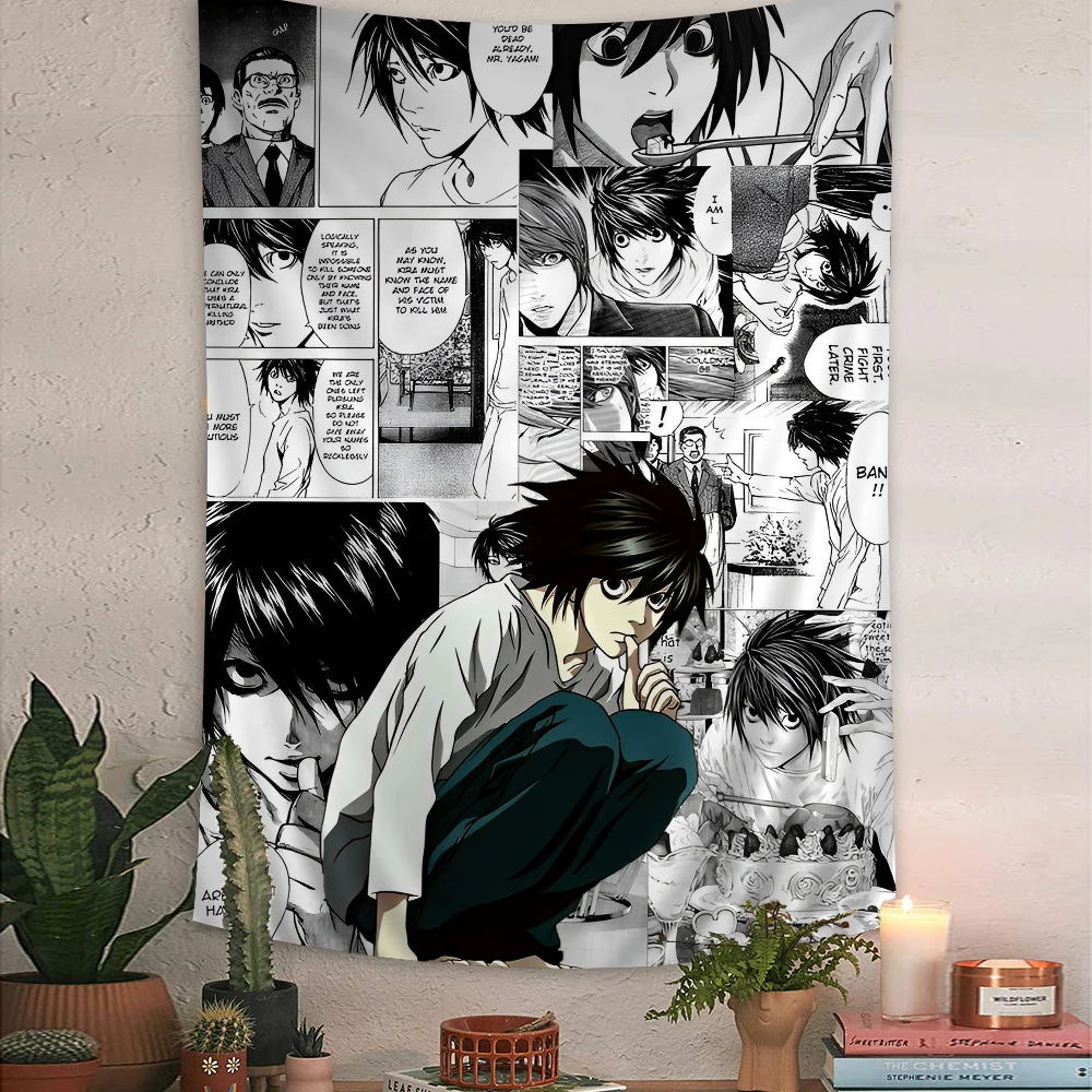

Anime Tapestry Death Note Colorful Tapestry Wall Hanging Bohemian Wall 3D Tapestries Bedroom Tapestry Living Room Tapestry