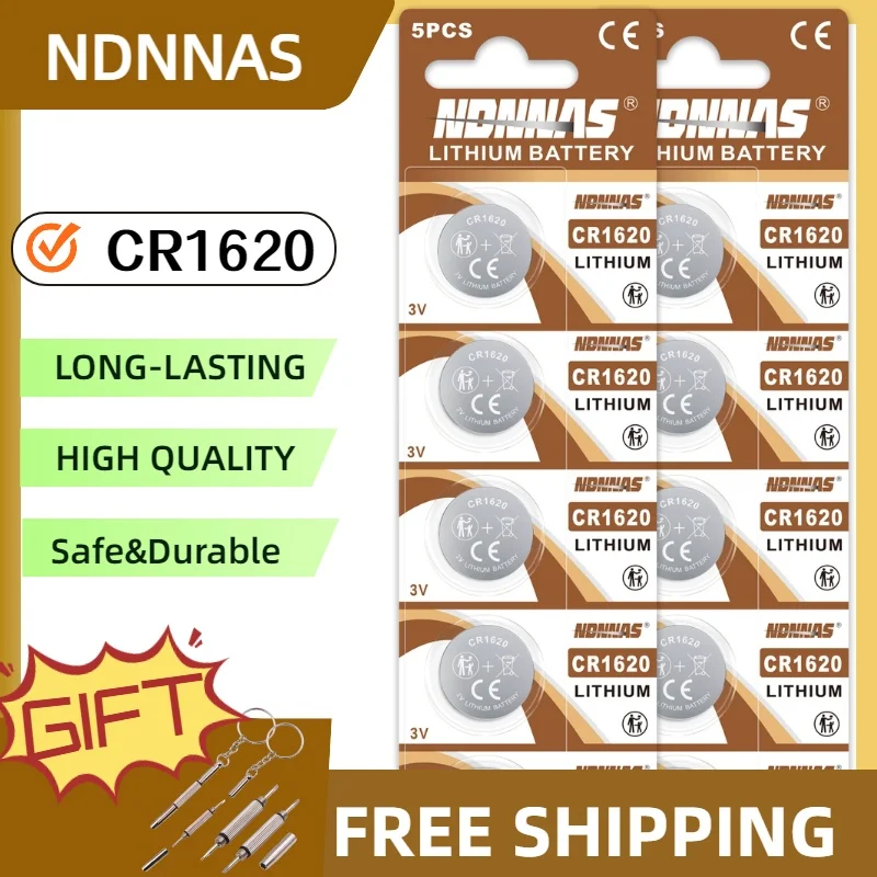 3V CR1620 Battery CR 1620 Button Battery Suitable for Watches, Car Audio Speakers, Scales, Shavers DL1620 BR1620 Lithium Cell