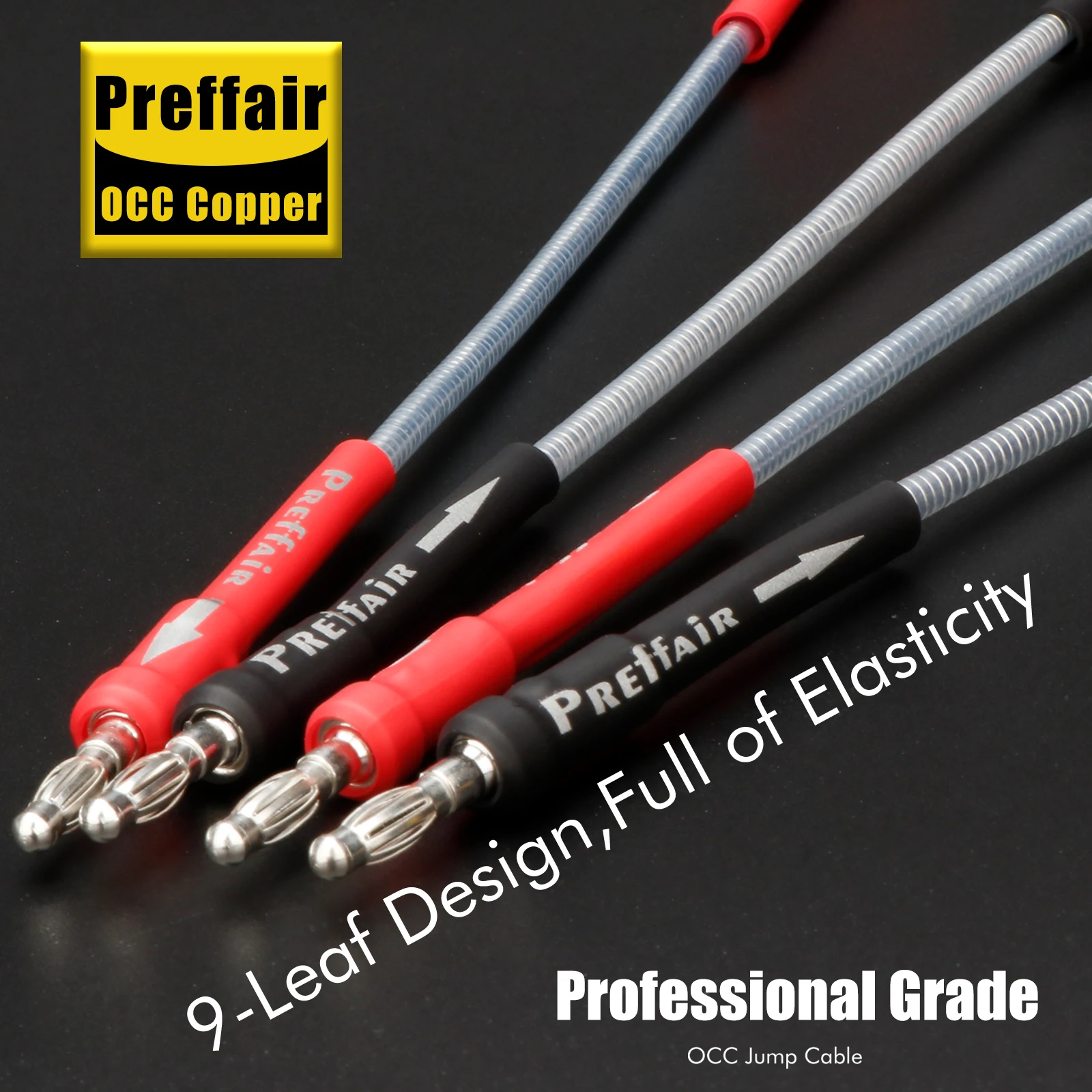 4PCS Speaker Jumper/Bridge cable Audio cable Occ Silver Plated Jumper Speaker Cable Y Spade to Y Spade Plug Speaker Jumper Wire