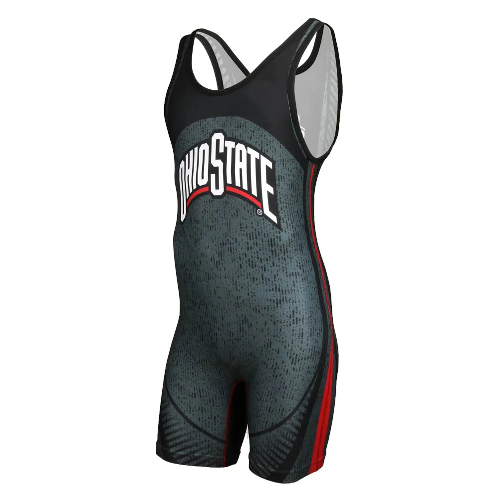 Ohio State Wrestling Singlets Tummy Control Wear Triathlon PowerLifting Clothing Swimming Running Skinsuit Weightlifting Wear