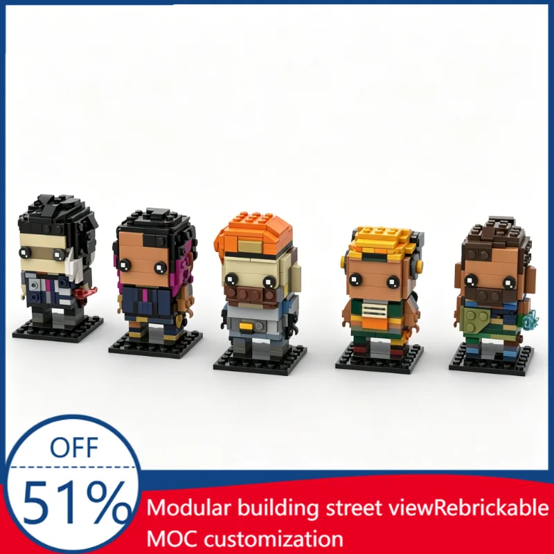 845 PCS Brickheadz Character Collection Creative Building Blocks Set DIY Assembly Educational Toy Birthday Gift For Kids Boys
