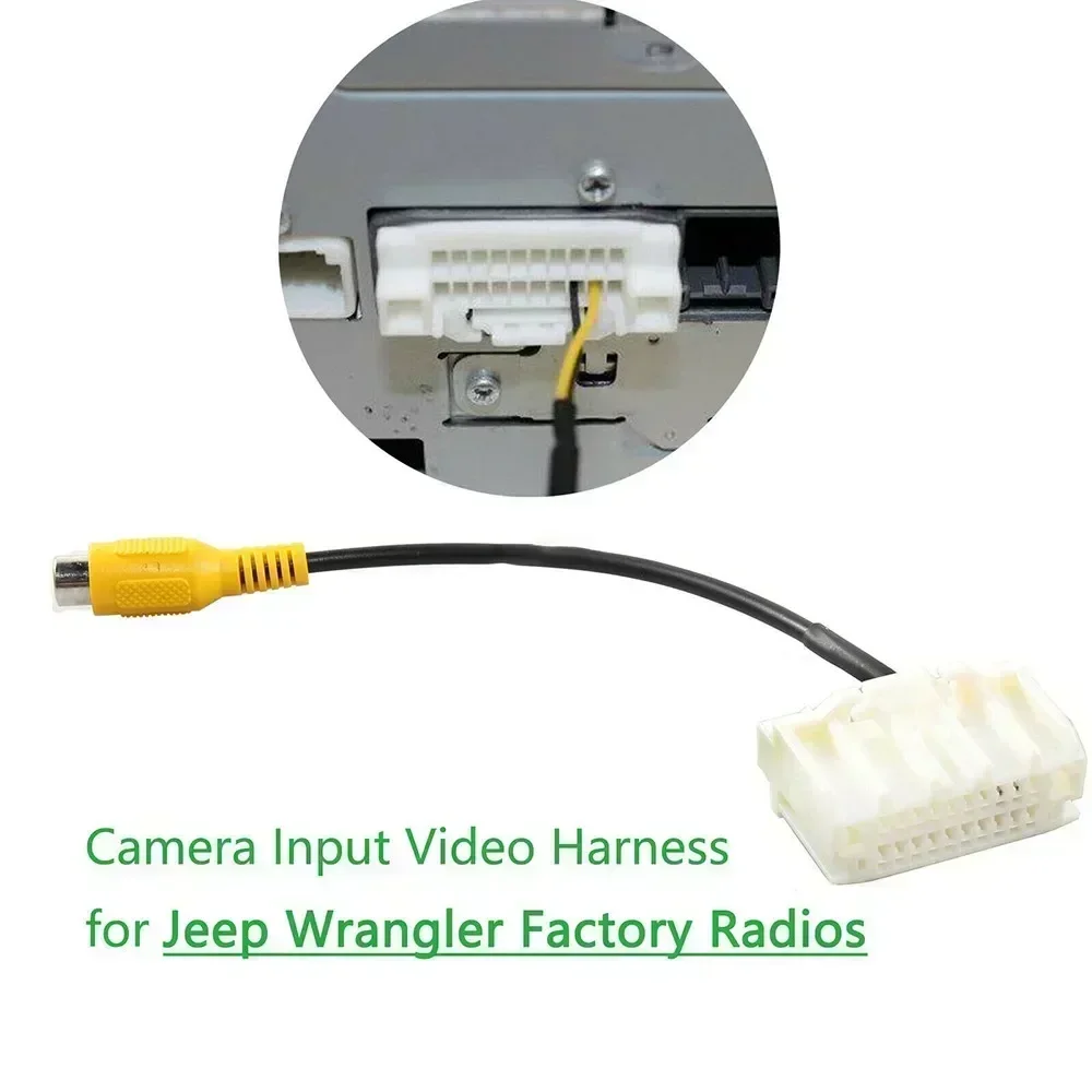 Cavo di ingresso radio Collegare la telecamera di backup con display per Jeep per Wrangler (JK) (2010-2017) per Grand per Cherokee (WK) (2008-2 34 Cavo di ingresso radio Collegare la telecamera di backup con display per Jeep per Wrangler (JK) (2010-2017) per Grand per Cherokee (WK) (2008-2 34