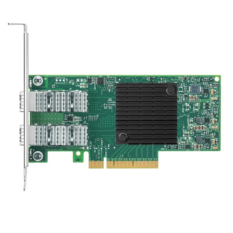 MCX4121A-XCAT CX4121 CX4111A Mellanox ConnextX-4 Placa Ethernet de 25 Gigabit PCI-E 3.0 NIC com módulo transceptor 25G