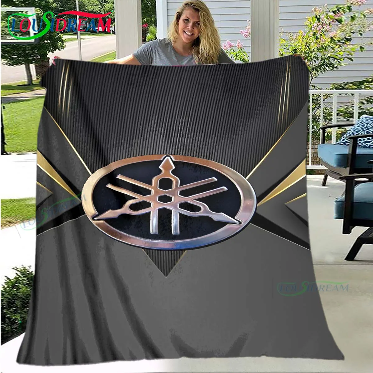 

Fashion Stylish Motorcycles Pattern Blanket Flannel Thin Blanket Portable Home Travel Office Lunch Break Blanket Birthday Gift