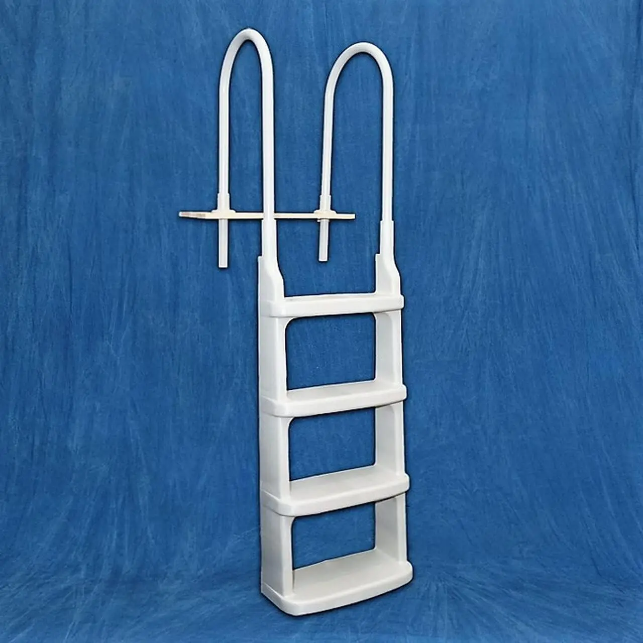 

Easy Incline White Pool Deck Ladder for 48 to 54 Inch Above Ground Pools