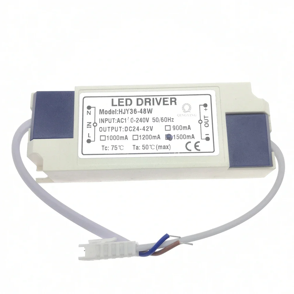 110V 220V 36W 40W 45W 48W LED Driver DC24-42V 900mA 1000mA 1200mA 1500mA Flicker Free Power Supply External Lighting Transformer