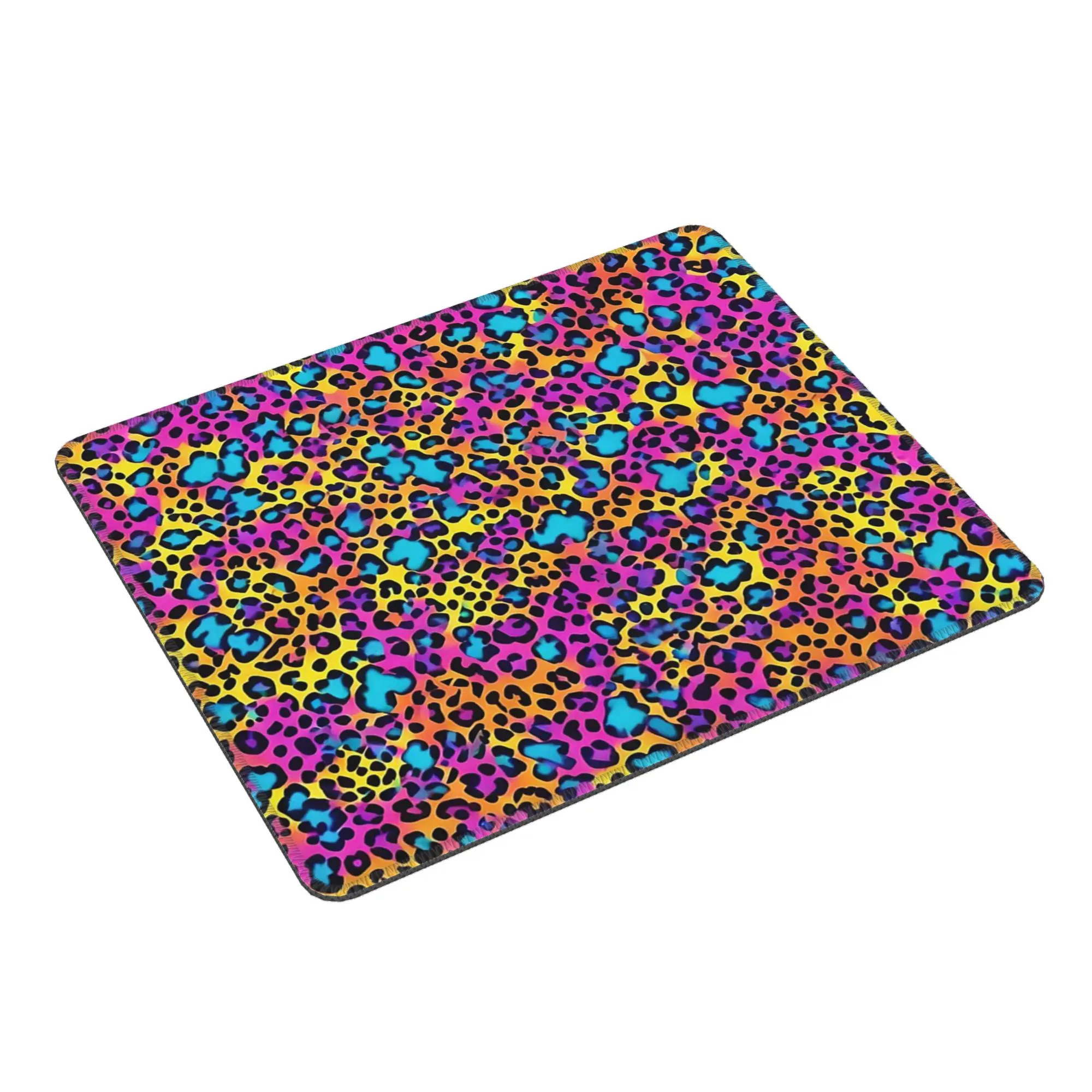 Colorful Leopard Print Mouse Pad Computer Keyboard Mouse Mat Gamer PC Laptop Desk Mat Office Accessories Table Mats