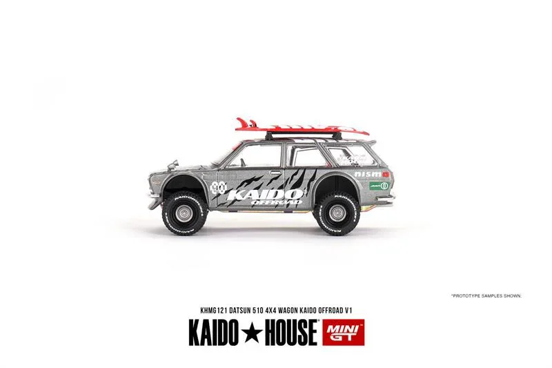 Kaido House x MINI GT 1:64 Datsun KAIDO 510 Wagon 4x4 Kaido Offroad V1 Diecast Model Car