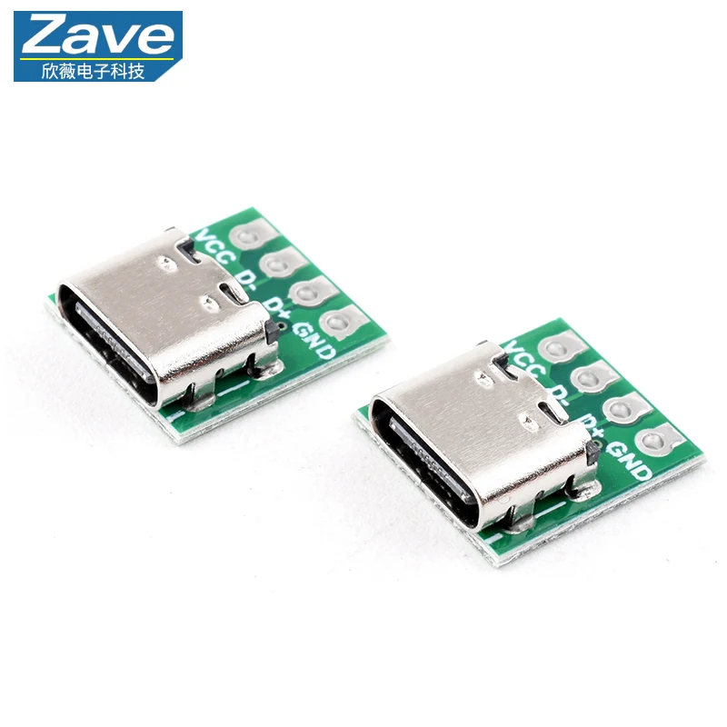 1/5/10Pcs USB 3.1 Type C Connector 16 Pin Test PCB Board Adapter 16P Connector Socket For Data Line Wire Cable Transfer