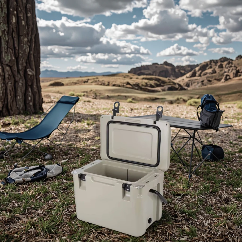 

25qt легкая коробка-холодильник для напитков и пива, портативная изолированная коробка с роторным слоем для изолированной коробки для барбекю на открытом воздухе