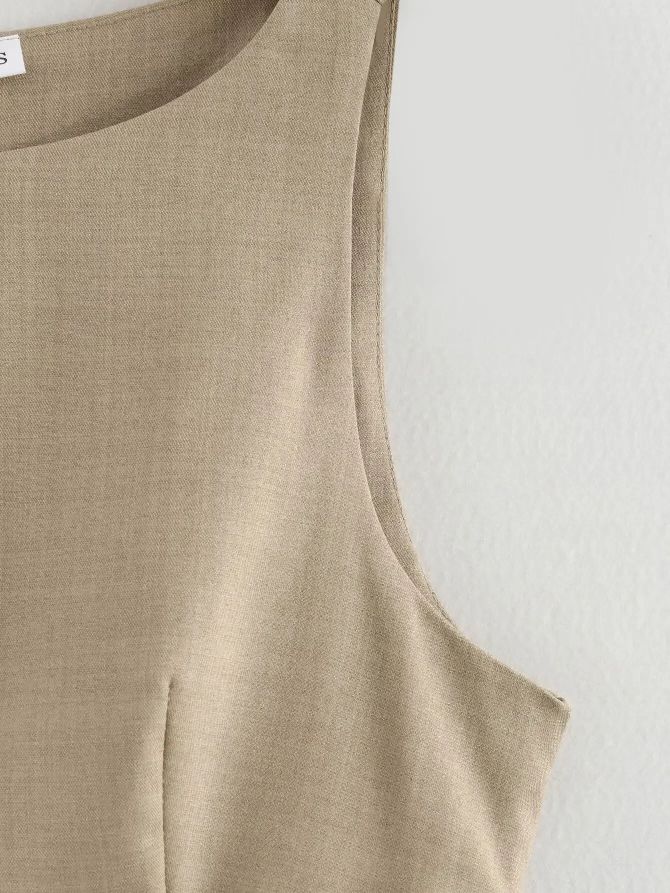HH Damen Trendiges Ärmelloses Minikleid Schlankes Elegantes Partykleid für Wochenenden Sommer Urlaub Lässiges Strandkleid mit Rückenreißverschluss – Detail 6