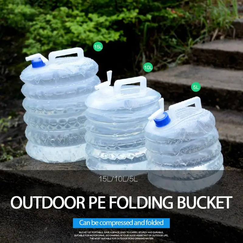 5/10/15L portable collapsible bucket emergency water storage collapsible tank Outdoor camping hiking vehicle