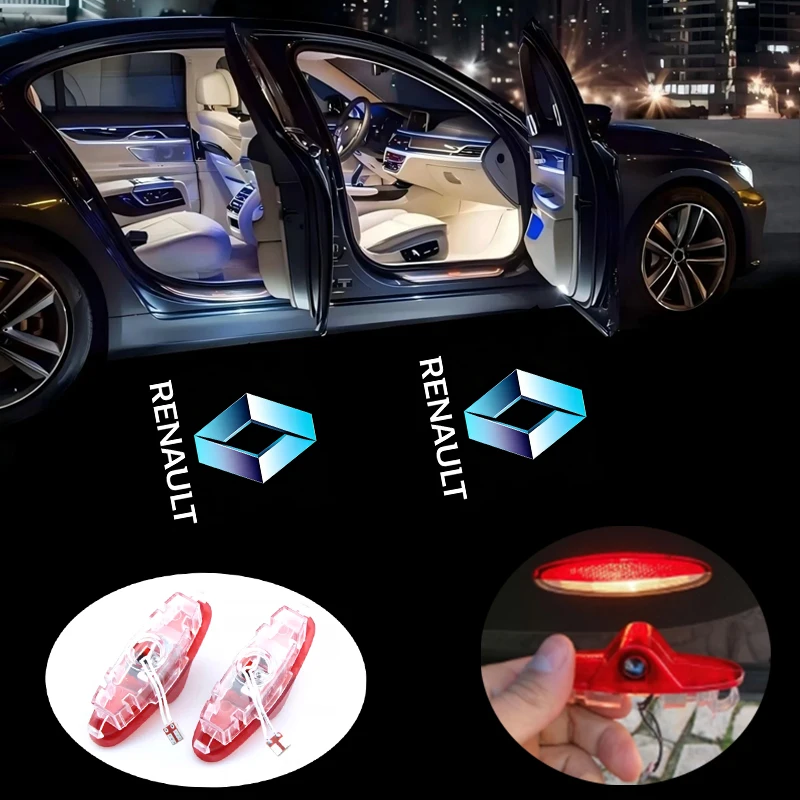 

Suitable for Renault Megane / Koleos / Laguna / Talisman / Latitude, New Style 2-Pack Car Welcome Light Door Projector Logo Ligh