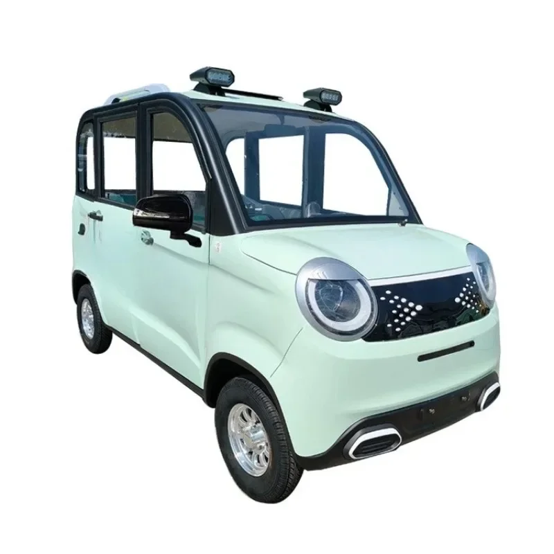 

Handlebar electric four-wheeled vehicle, adult fully enclosed battery car, to pick up children's electric four-wheeled vehicle