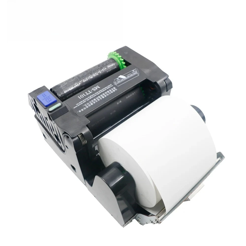 TS102 Thermal Transfer Printer Color Roll Label Machine for Clothing Wash Care & Receipt/Barcode Printing Stock for Office Use