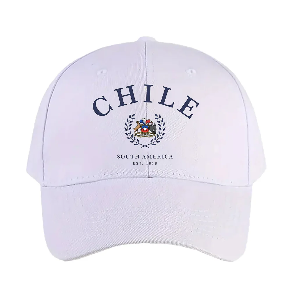 Chile South America Chilean Cap Summer Woman Man Baseball Cap Adjustable with Curved Brim Duckbill Cap Protection Sun Hats