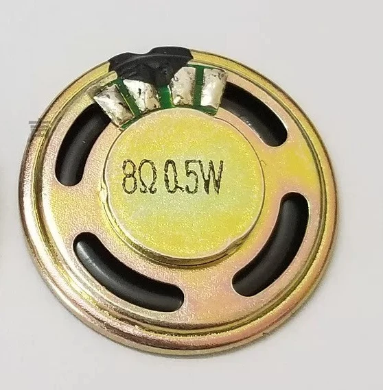 50pcs 26 speakers size: ∅26*4.6mm impedance: 8 ohms power: 0.5 watts round iron shell