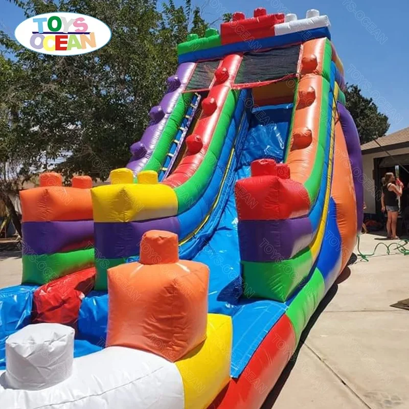 2025 Popular Style Factory Wholesale Inflatable Water Slide With Swimming Pool  Dual lane Slides for Sale