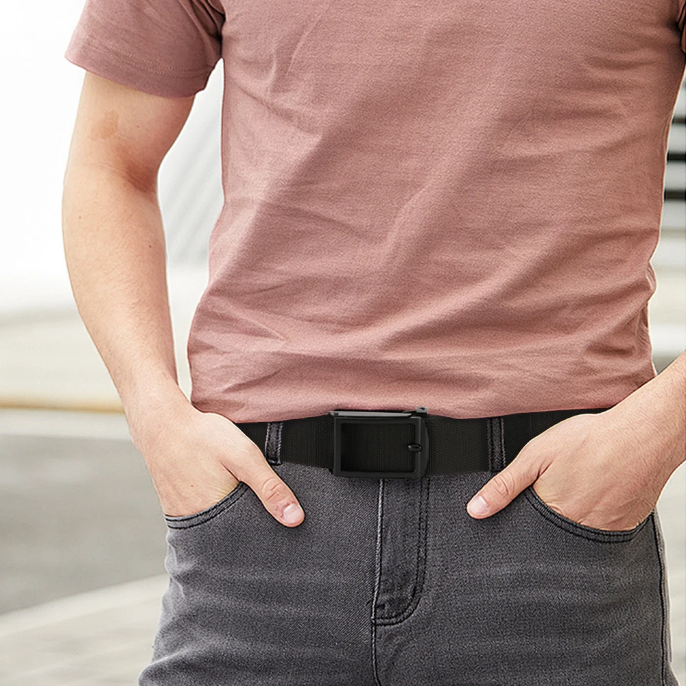 Cintura tattica da caccia all'aperto da uomo con fibbia multifunzionale Cintura in nylon Cintura in tela del Corpo dei Marines Fibbia in plastica 125 cm 3 pezzi