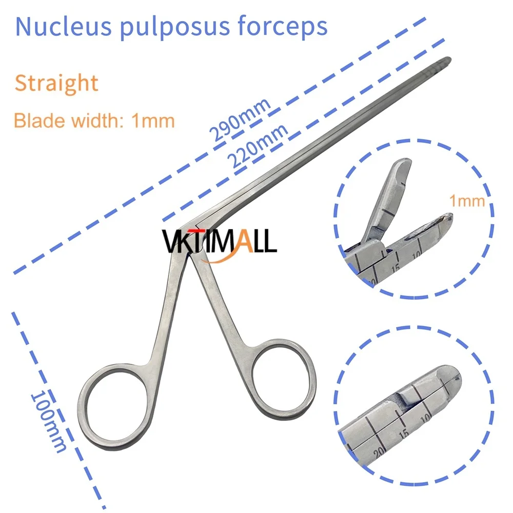 Nucleus Pulposus Forceps Clamp Grip Width 1mm-4mm Veterinary Orthopedic Surgical Instruments