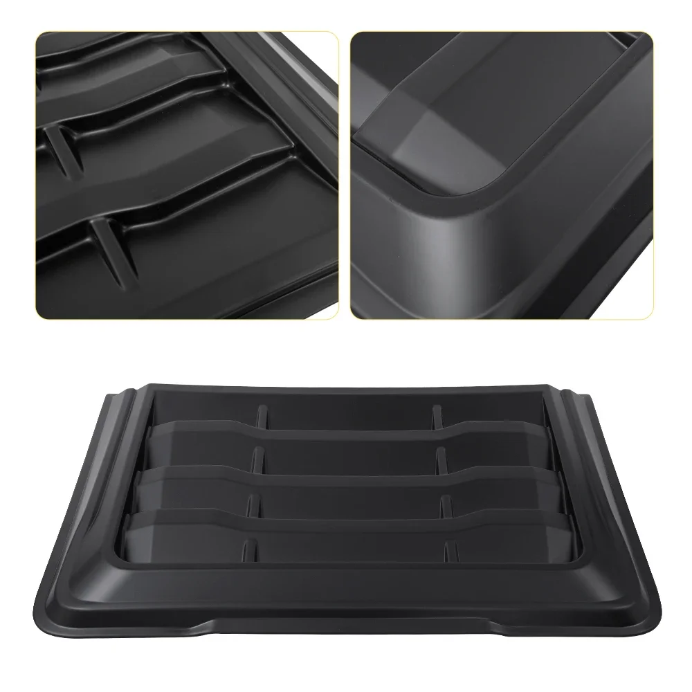 Bonnet Scoops Hoods Cover Car Vent Accessories For Ford Ranger Raptor 2015-2022 T7 T8 Wildtrak PX2 PX3 For  Everest Matte Black