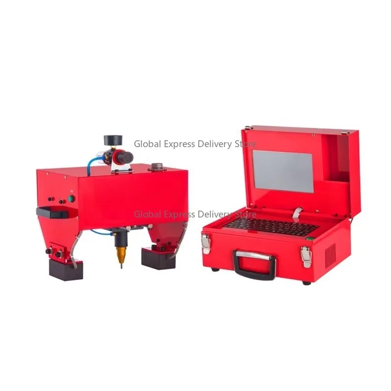 

Portable Engraving Hand-held Pneumatic Electric Pneumatic Marking Machine 170*110mm Touch Screen for Nameplate Cylinder Number