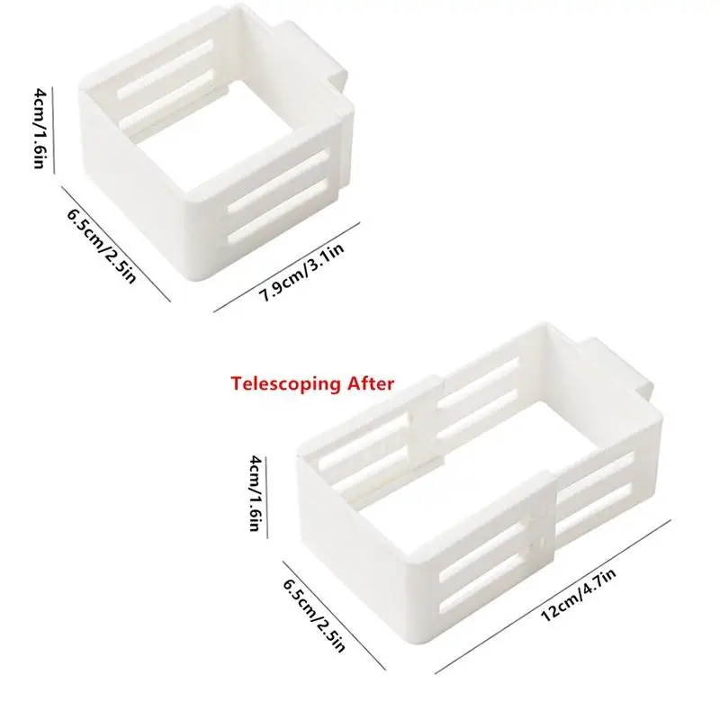 Partition Plate Sorting Storage Classification Grid Clip Multifunctional Refrigerator Side Door Retractable Rtorage Box