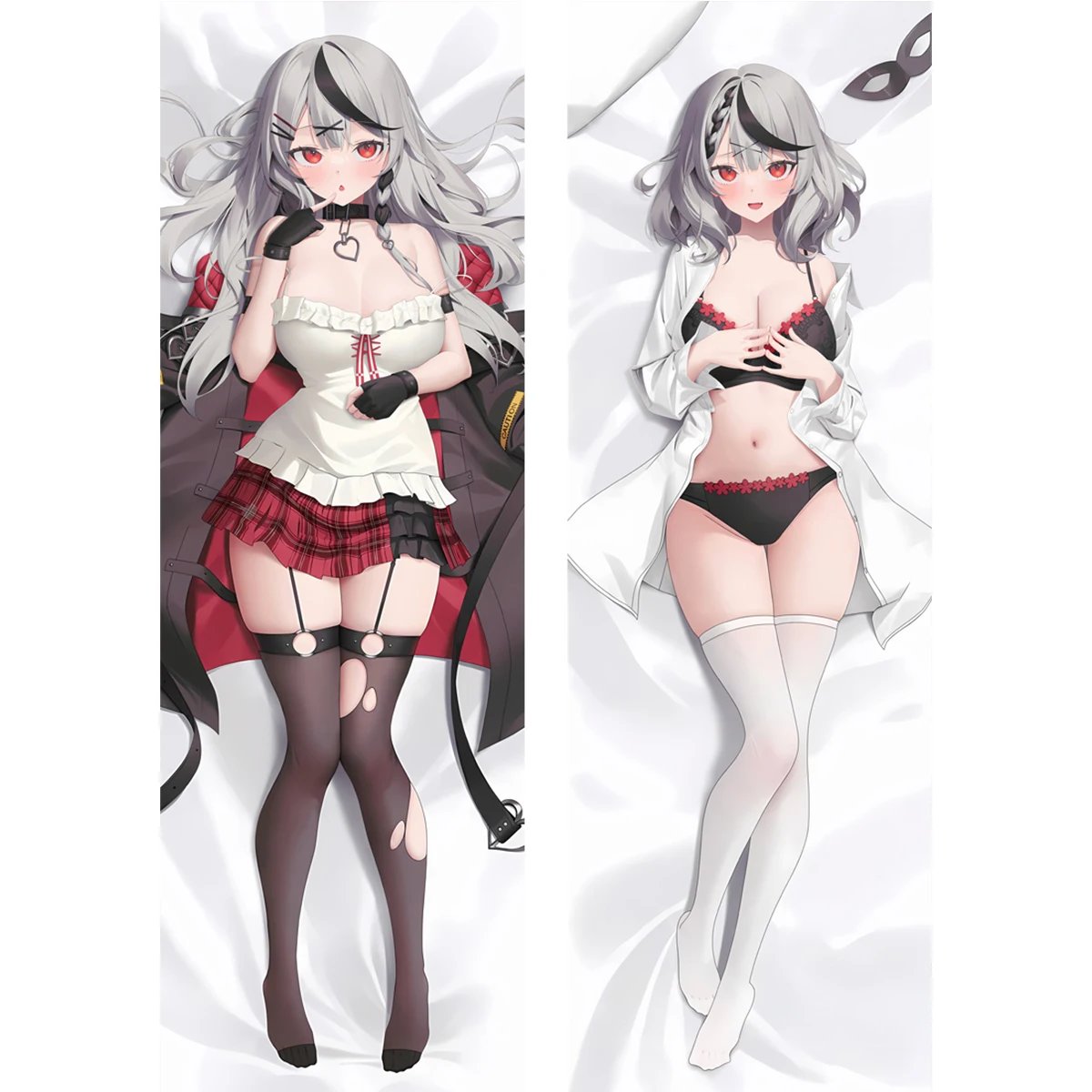 Anime Vtuber Girl Shirakami Fubuki Dakimakura Sakamata Chloe Pillow Cover Shishiro Botan Long Life Size Body Pillowcase