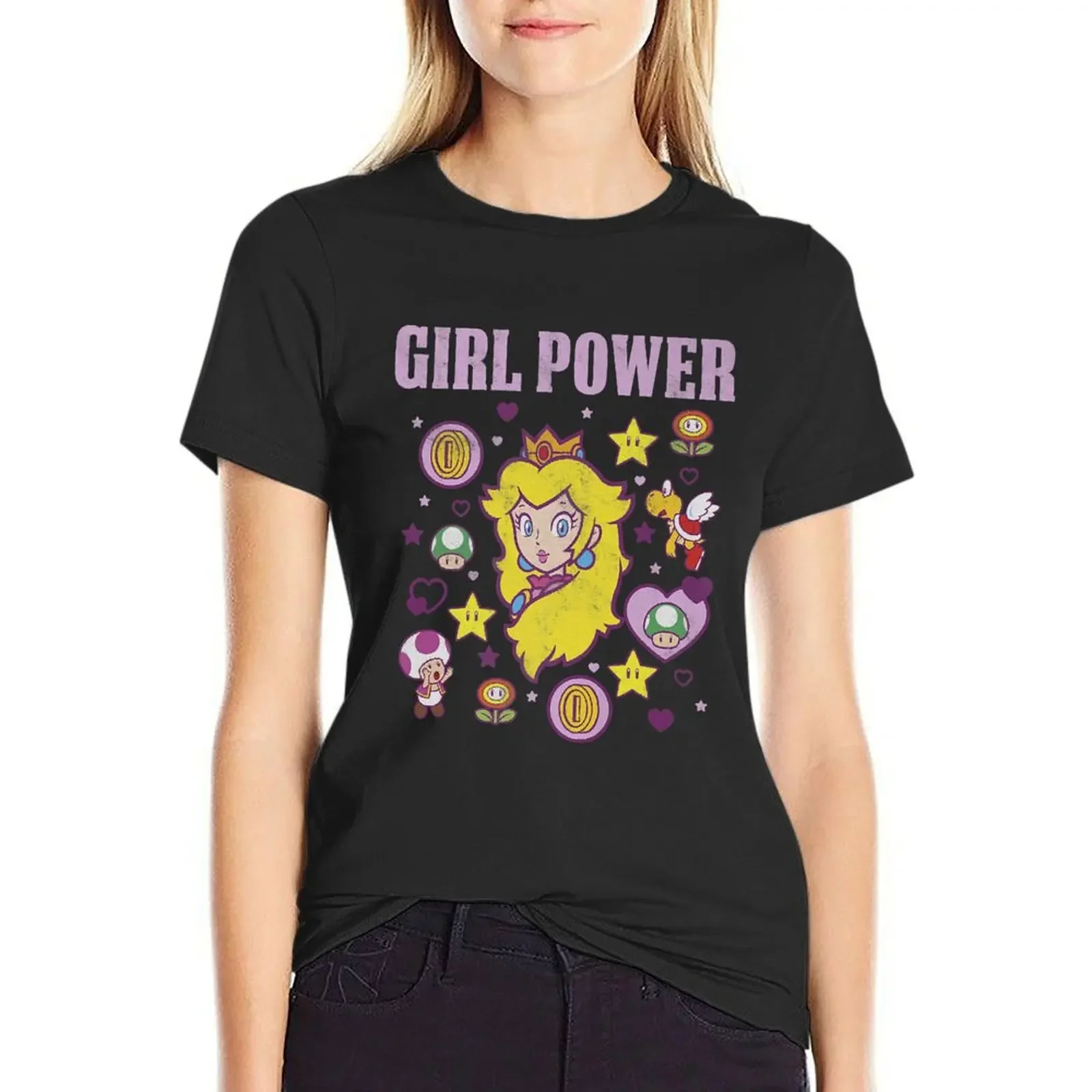 

Girl Power Icons T-Shirt vintage clothes shirts graphic tees summer tops t-shirt dress for Women long