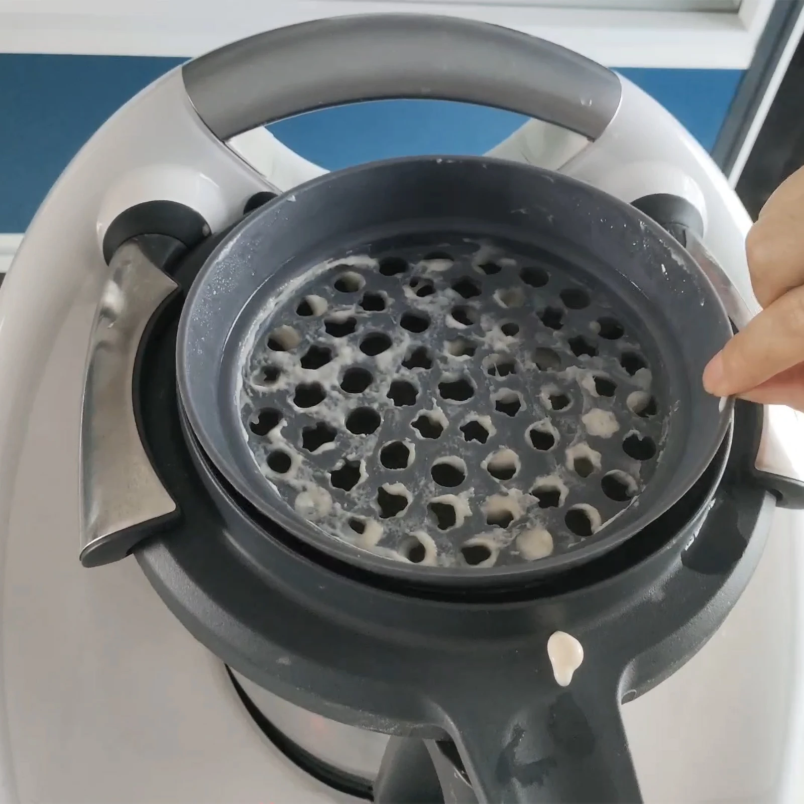 Beslagdispenser met groot gatdeksel voor Thermomix Tm5 TM6 Beslagtrechterzeef