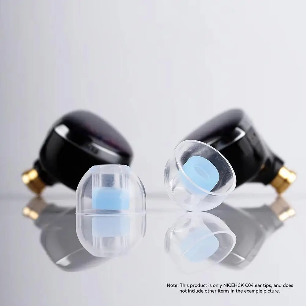 เปลี่ยน Eartips สําหรับ NICEHCK C04 หูฟังซิลิโคนเหลวสําหรับ NICEHCK C04 ยืดหยุ่นลดเสียงรบกวนหูเคล็ดลับ SS S M L