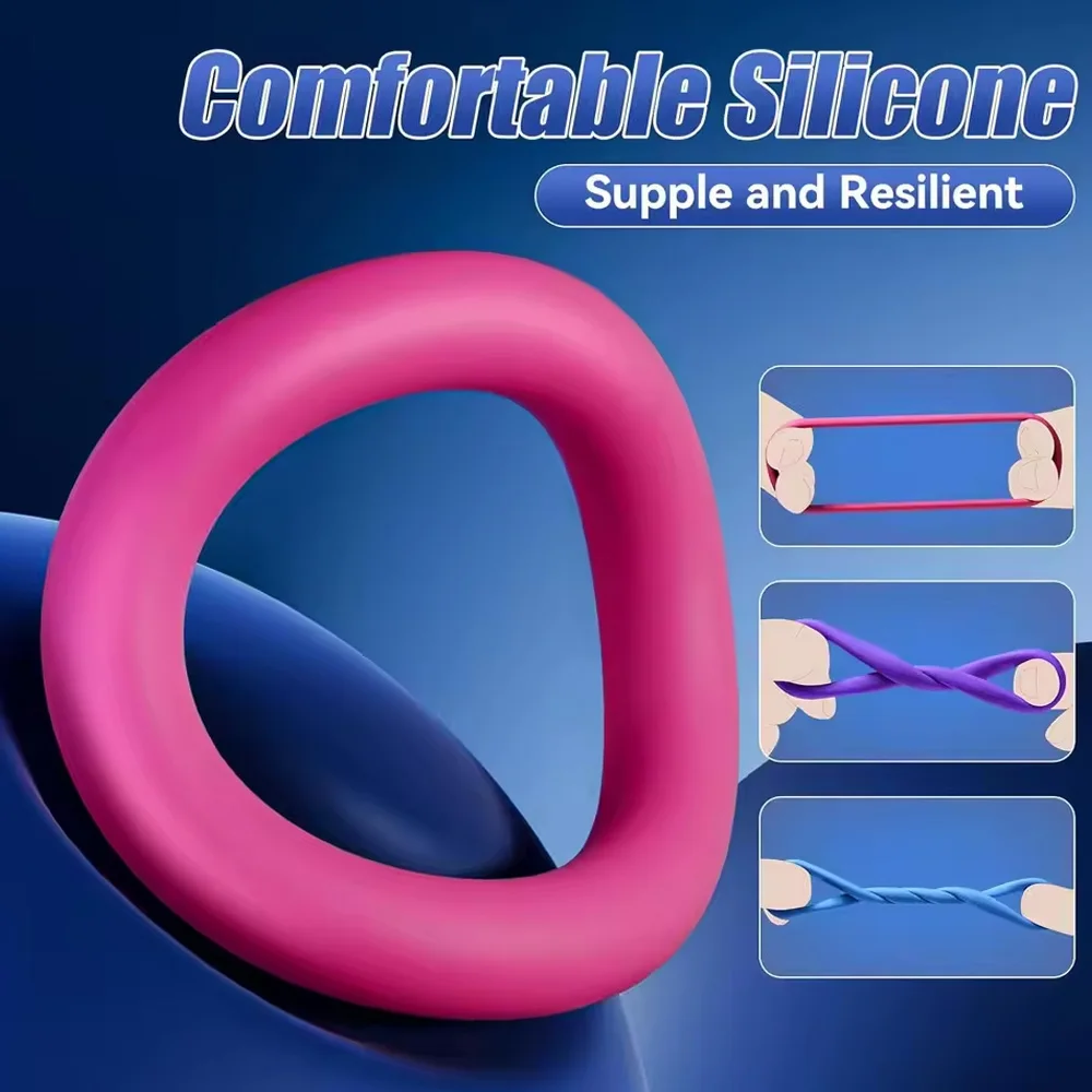 Doce colorido 3 pçs pênis anel conjunto galo anéis de tamanhos diferentes retardado ejaculação masculino pênis ereção melhorar brinquedos sexuais