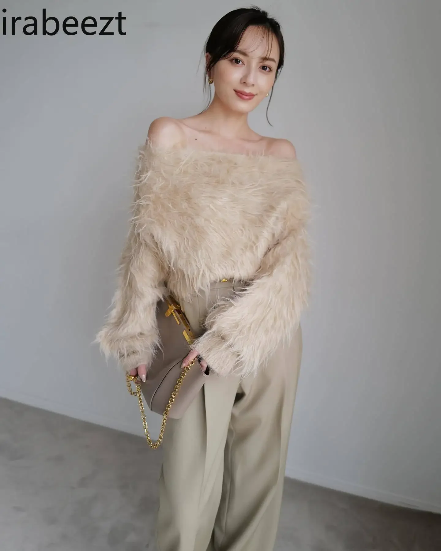 Imitation Fur Knit Coat + Vest Long Skirt Two-piece Set Conjunto De Saia E Blusa Moda Evangélica Costume Deux Pieces Femme