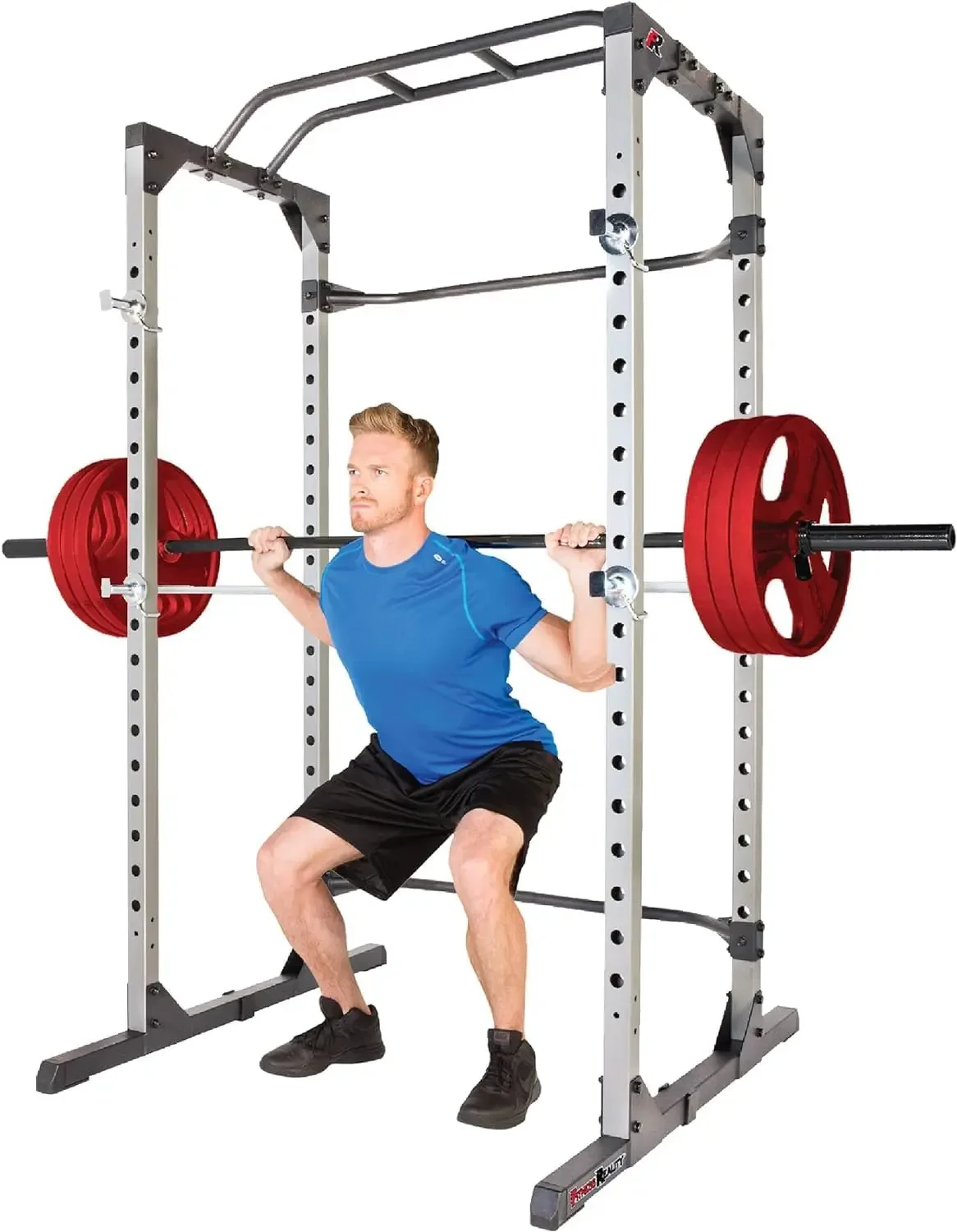 Squat Rack Power Cage Optional LAT Pulldown & Leg Holdown Attachment  Squat and Bench Rack Combos | Super Max