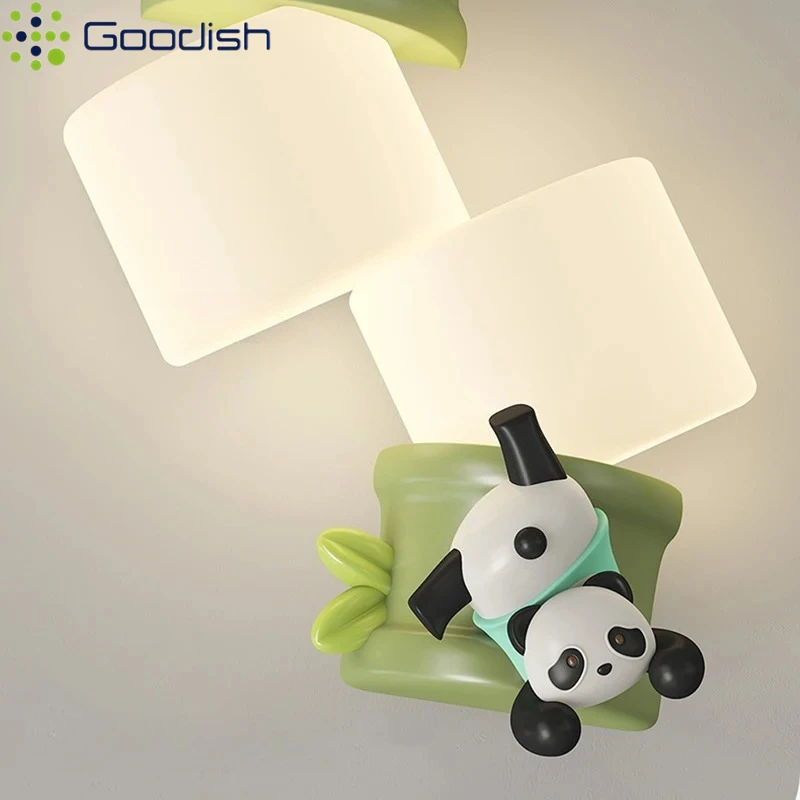 Panda Moderne LED Wandlampen Nordic Leuke Aap voor Kinderkamer Woonkamer Achtergrond Kunst Woondecoratie Verlichtingsarmaturen